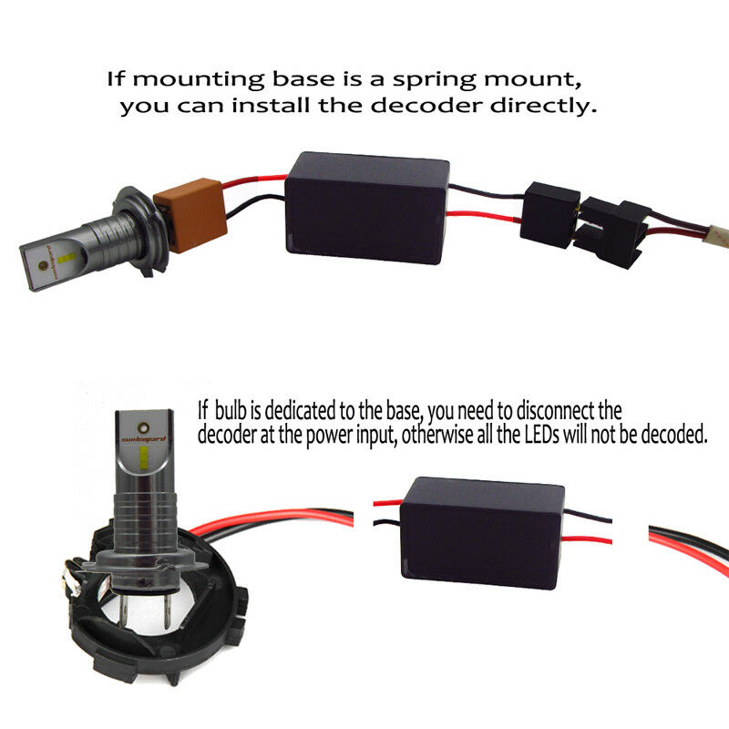 Mini H7 LED Headlight Kit Bulbs 100W 26000LM 360Â° beam pattern 6000K Universal