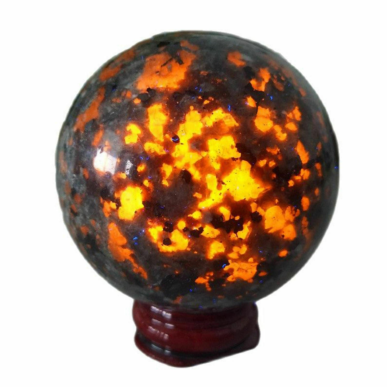 Natural Polished Energy Mineral Crystal Ball Flame Stone Ball for Aquarium