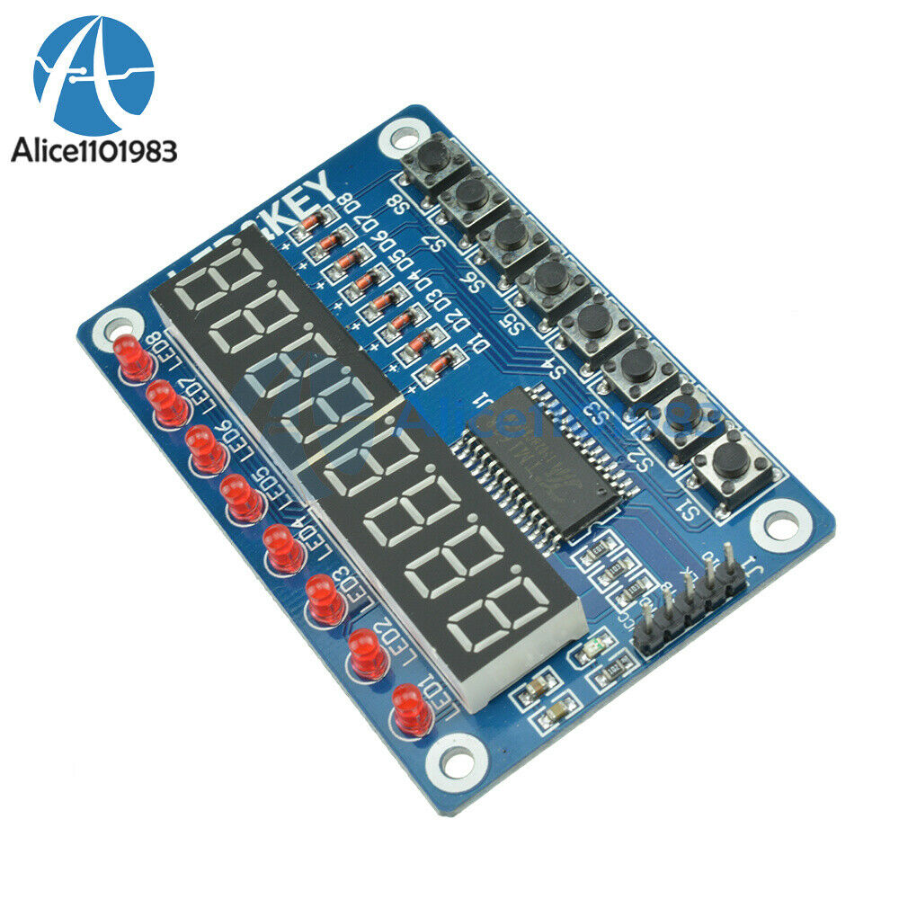 8-Bit LED Digital Tube 8 KeyS TM1638 Display module for AVR Arduino ARM DIY