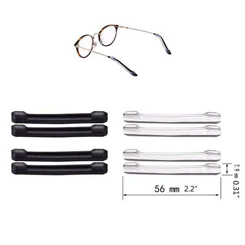 16 Pairs Anti-slip Silicone Round Eyeglass Retainers Nose Pads Ear Hooks Glasses