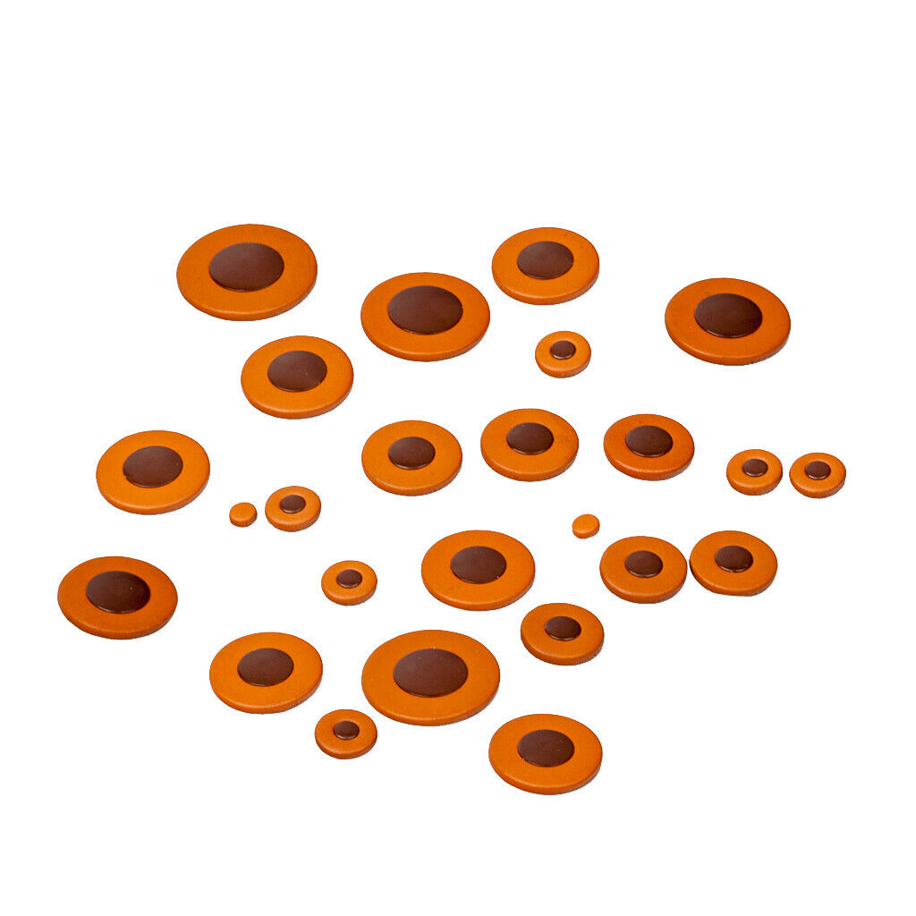 25 Pieces Pack Tenor Saxophone Pads Cushion Sax Spare Parts Orange