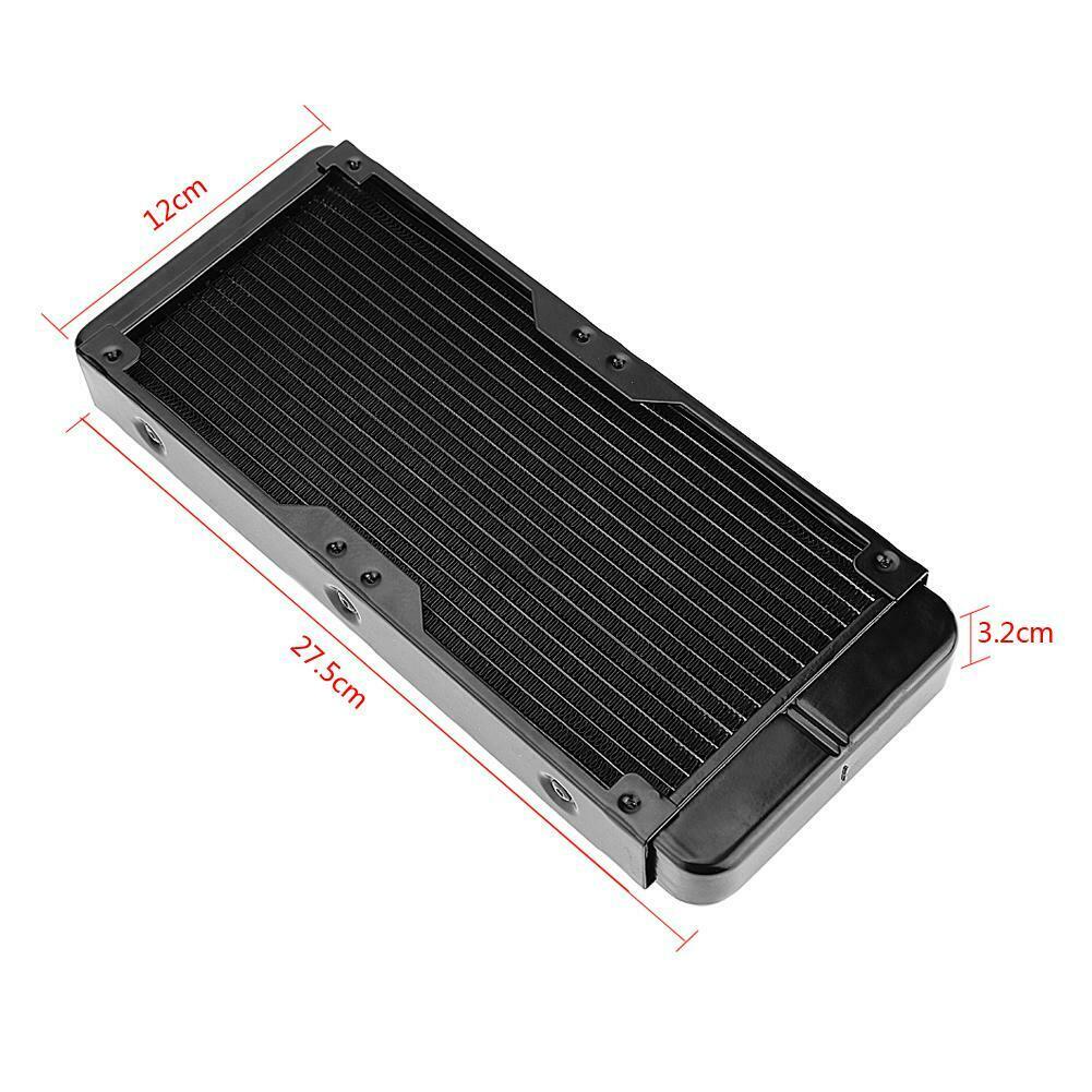 240mm G4/1 Aluminum Computer Water Cooling Radiator CPU Cooler LED Heatsink Tube