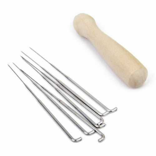 7pcs Feutrage Aiguilles Ensemble Avec PoignÃ©e Laine Feutre Outil DÃ©marreur Kit