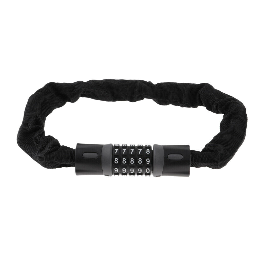 5 Digit Password Lock Cable Anti-theft Bikes Chain Lock MTB BMX Bike 60cm