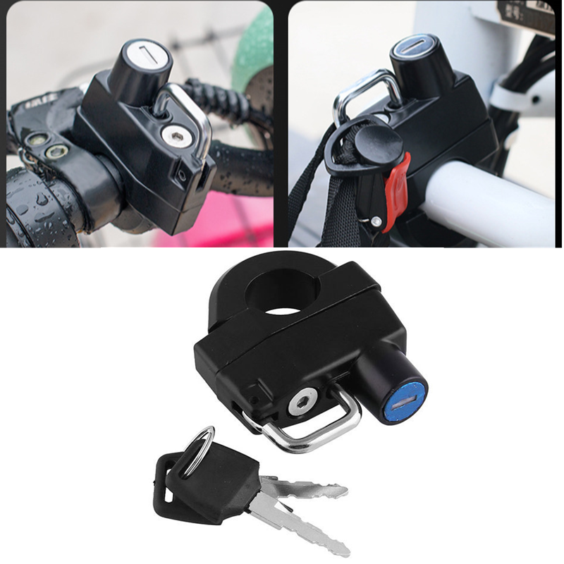 Motorcycle Helmet Lock Durable Security Portable Anti-Theft Key Lock Helmet Lock