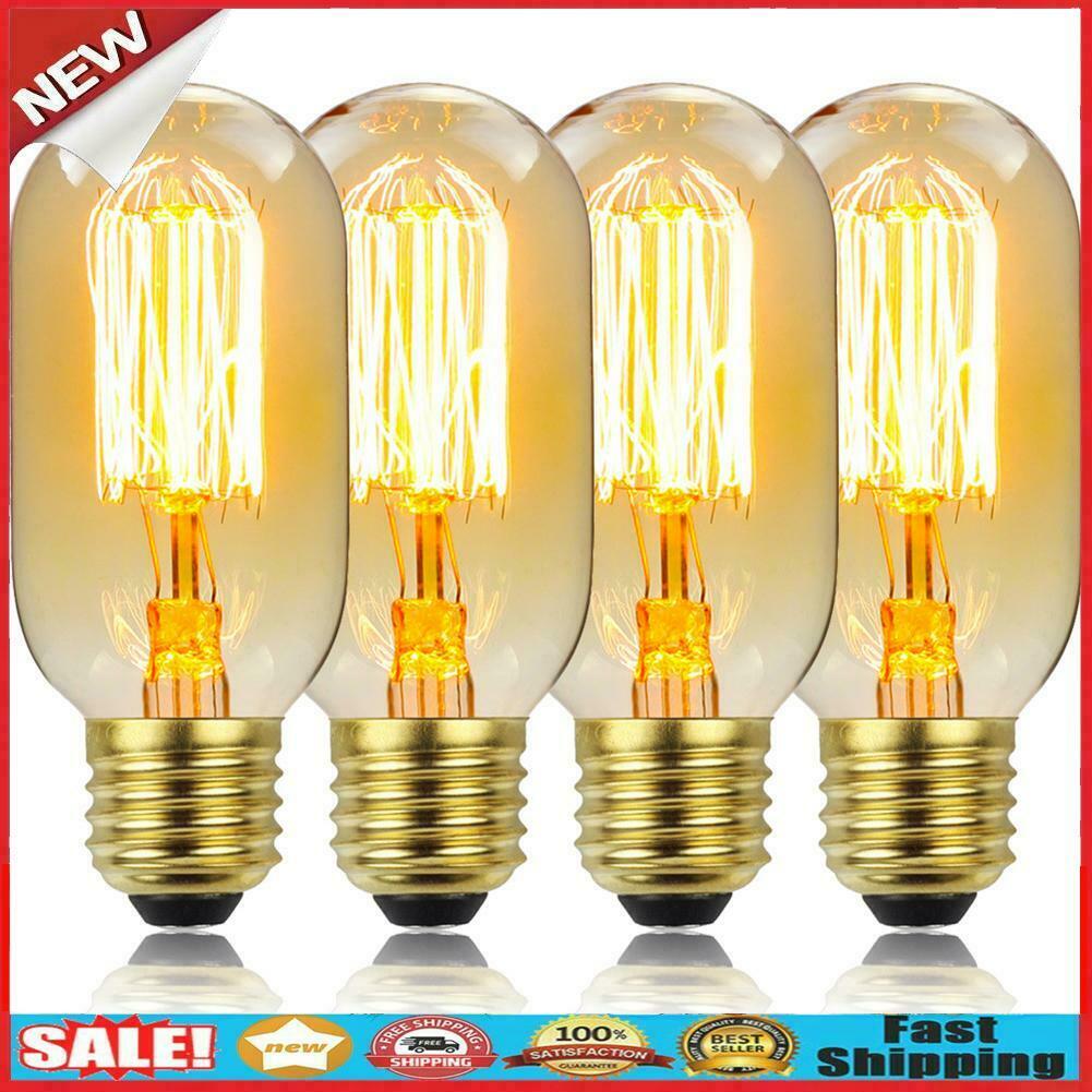 4pcs 110V Light Bulbs Filament Light Retro Edison Bulb Lamp Glass Light Bulb 4 @
