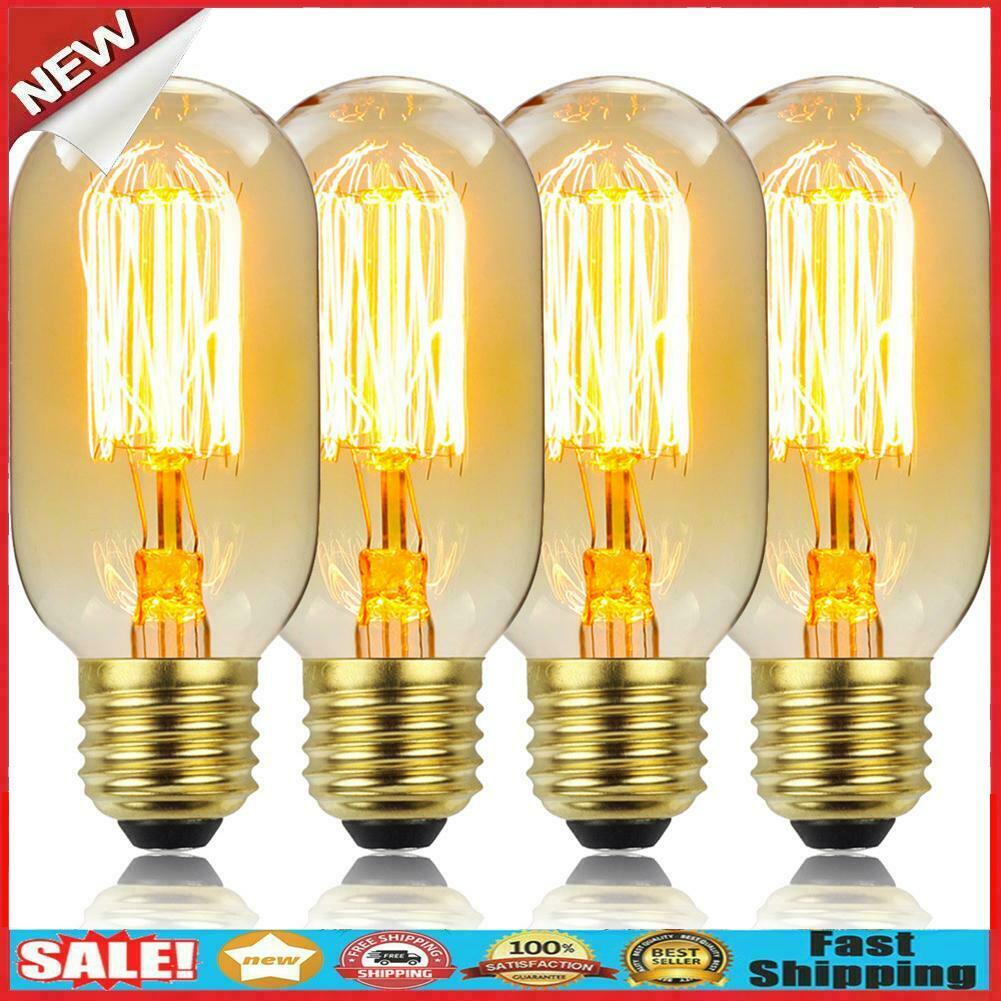4pcs 110V Light Bulbs Filament Light Retro Edison Bulb Lamp Glass Light Bulb 4 @