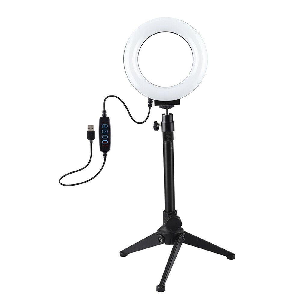 Dimmable LED Ring Light Lamp Selfie Camera Phone Studio Tripod Stand Photo Video