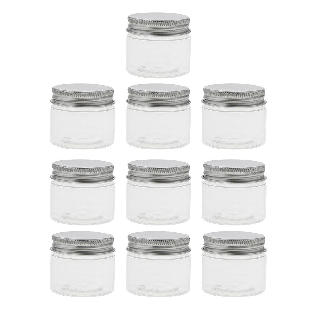 30 Pieces Clear Plastic Empty Cosmetic Jars Pots Makeup  Storage Case 50 Ml
