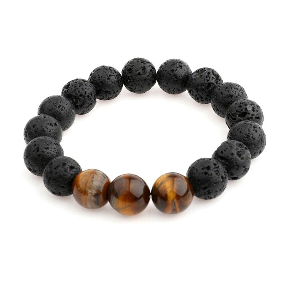 1Pc Essential Oils Diffuser Bead Bracelet Lava Rock Eye For Women M TH