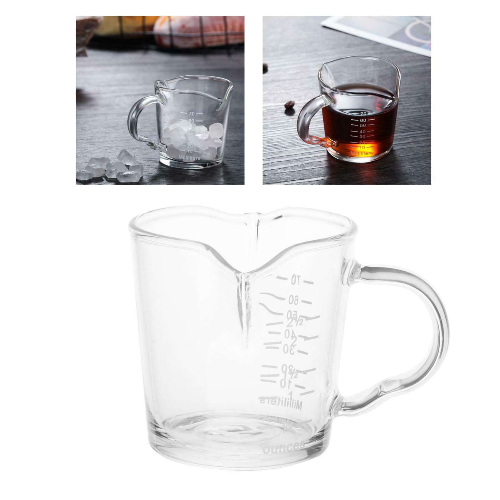 Glass Measuring Cup Jigger Shot Glass and Scale Ounce Cup for Tea Cafe