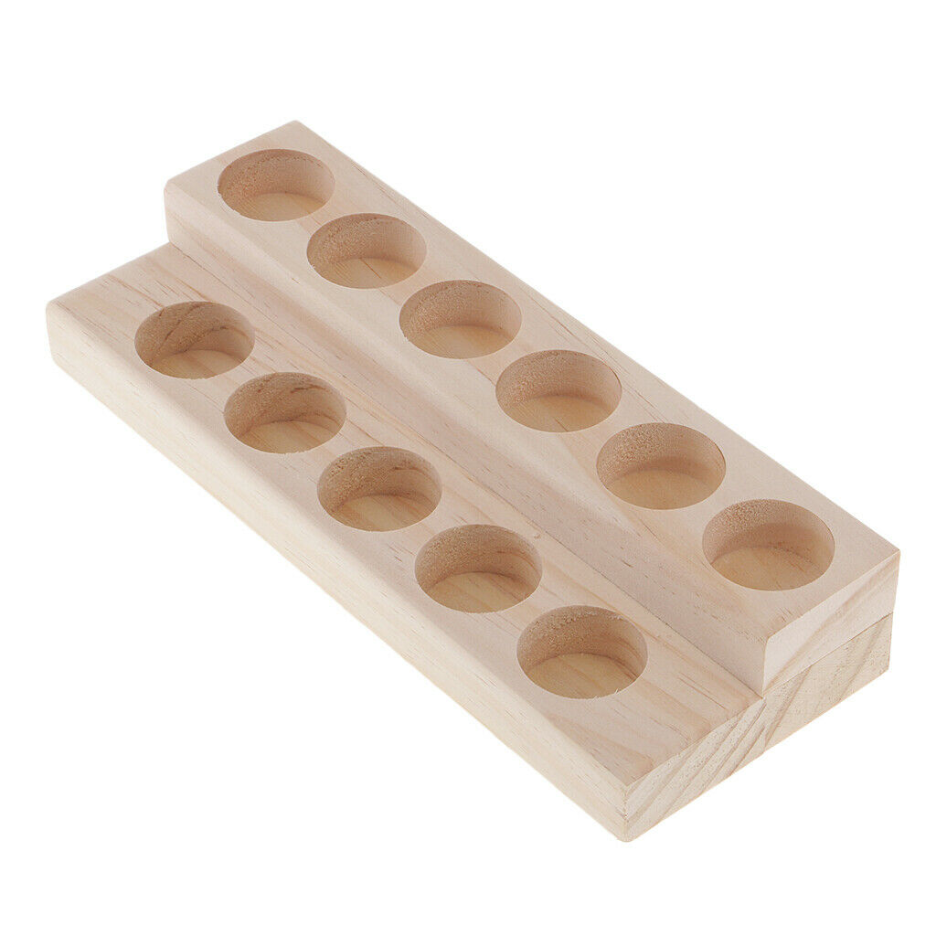 11 Slot Wood Essential Oil Box Case Organizer Rack for Storage Display Stand