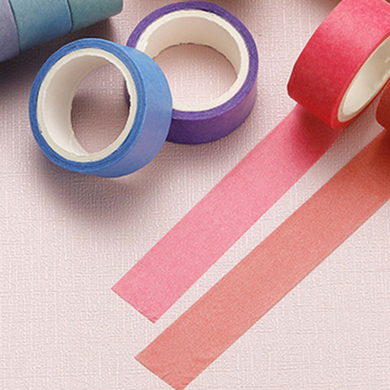60x Rainbow Washi Sticky Paper Masking Adhesive Decorative Tape Scrapbooking