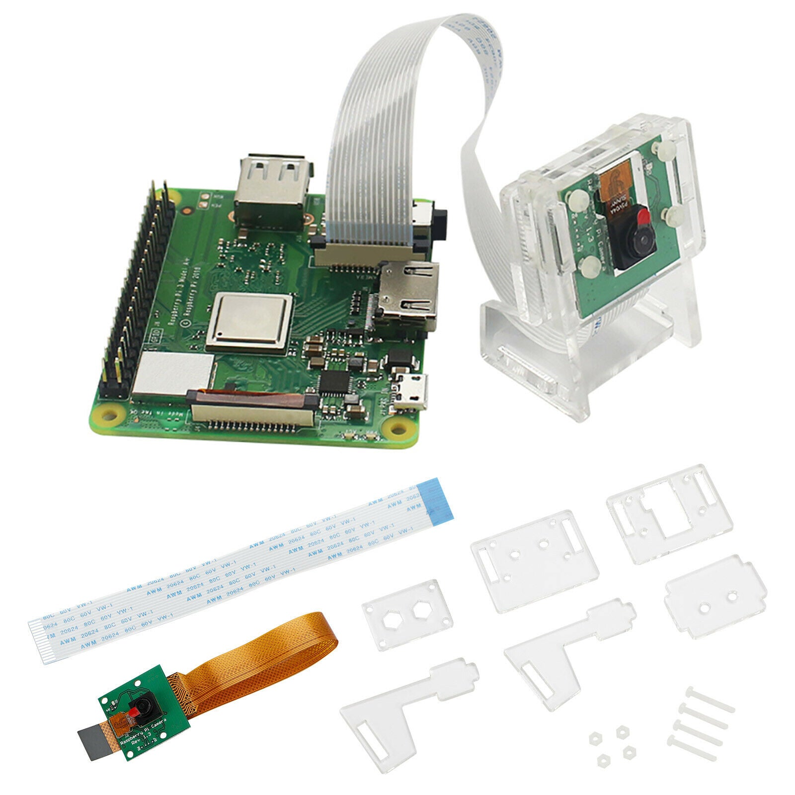 5Mp Camera Module Board 1080P Webcam Video For Raspberry Pi 4/3B +/ 3B/2B/Zero