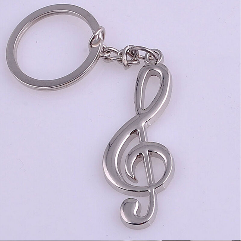 New Music Symbol Note G Treble Clef Pendant Keychain Key Chain Ring Fob G S Pb
