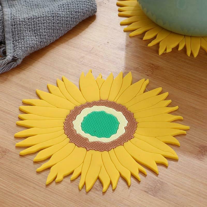 Sunflower Hot Pot Holder Anti-Slip Cup Coaster Bowl Mat Heat Resistant Pan Pads