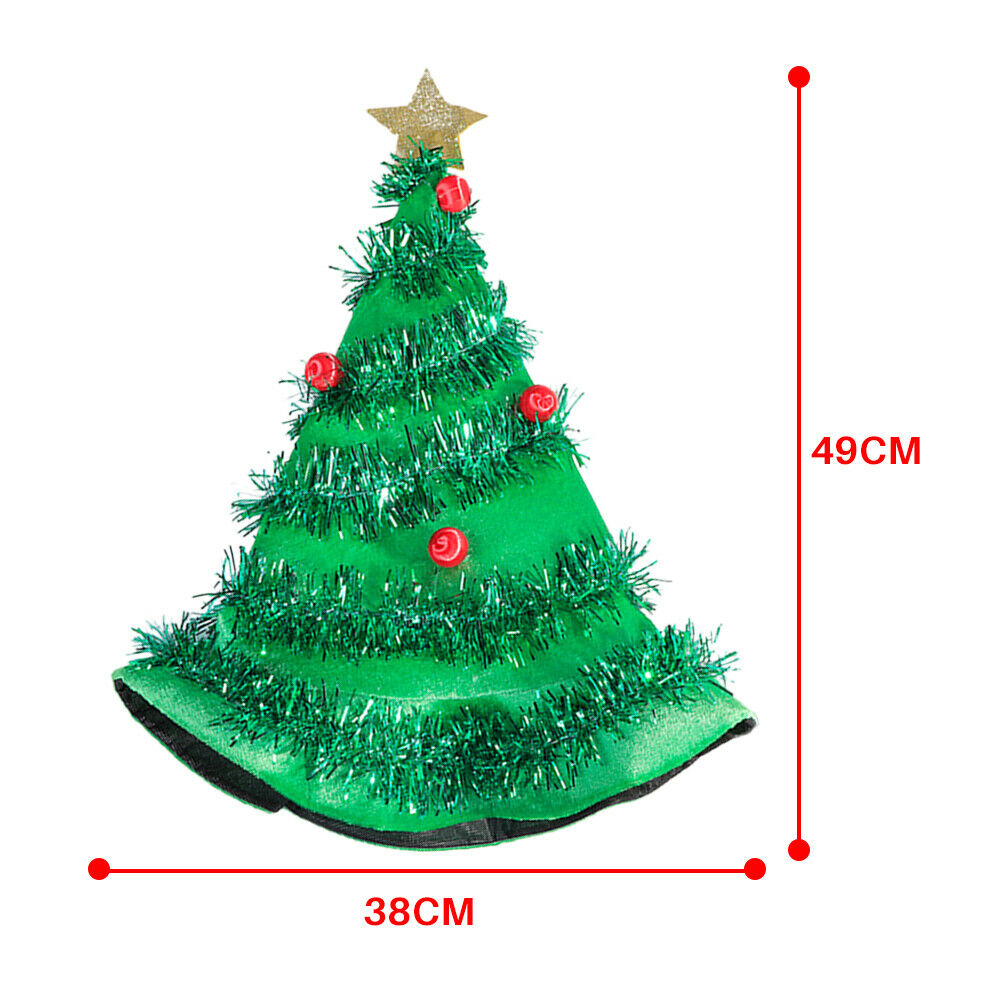 Christmas Tree Hat Luminous Santa Hat For Christmas Costumes For Adults and Kids