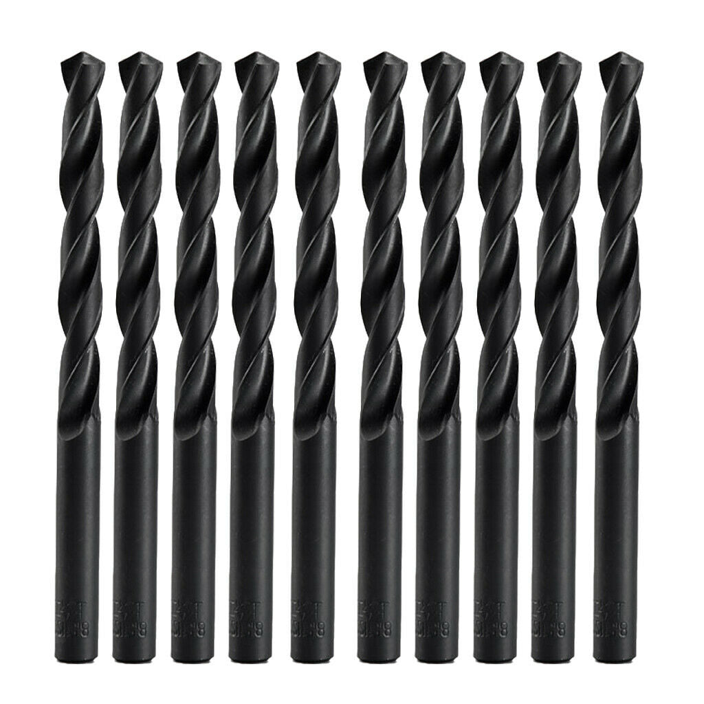 10 Pieces High speed steel straight shank twist drill fits all power drills