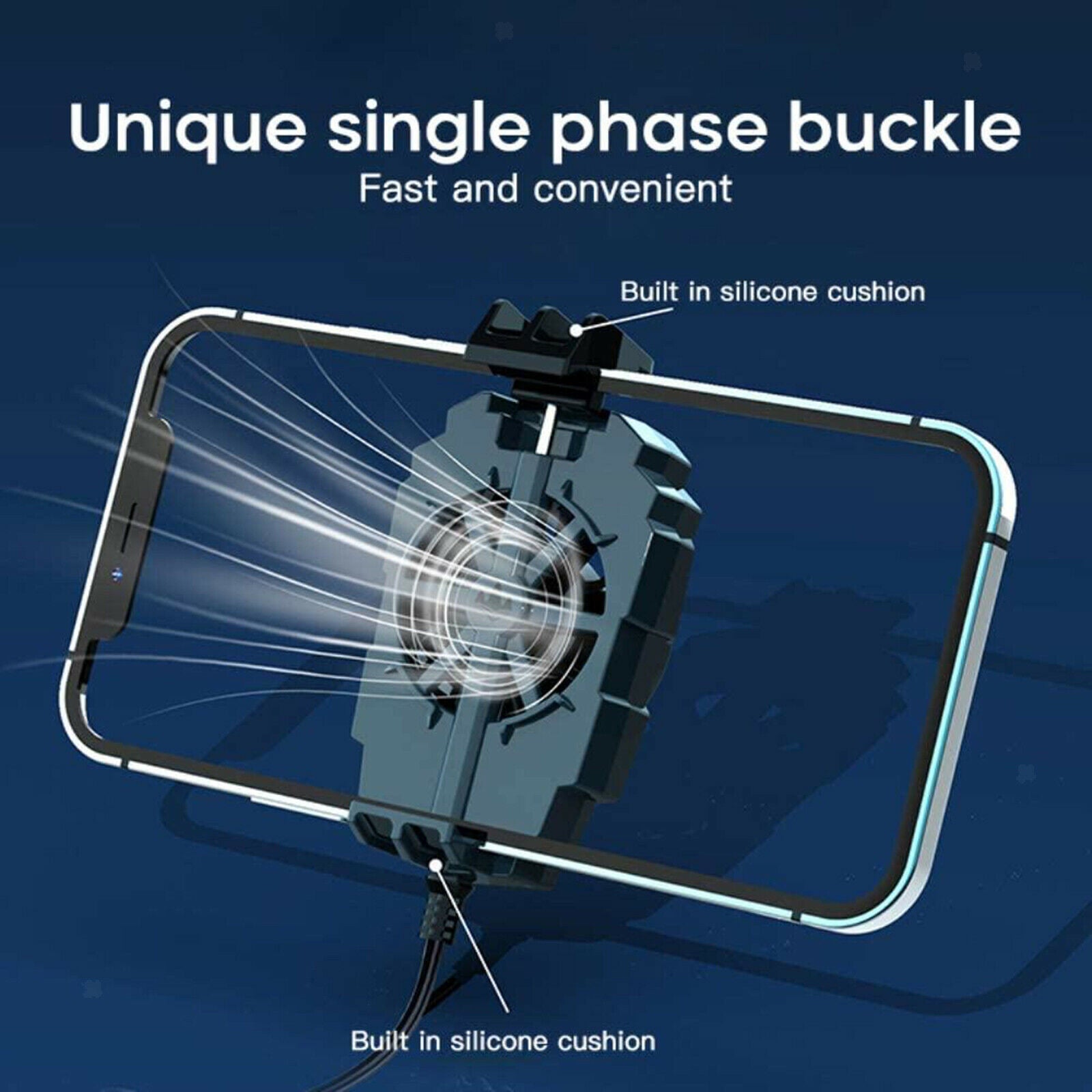 Phone Cooling Fan with Semi-Conductor Cooling Chip For Cellphone 4.7"-7.5"