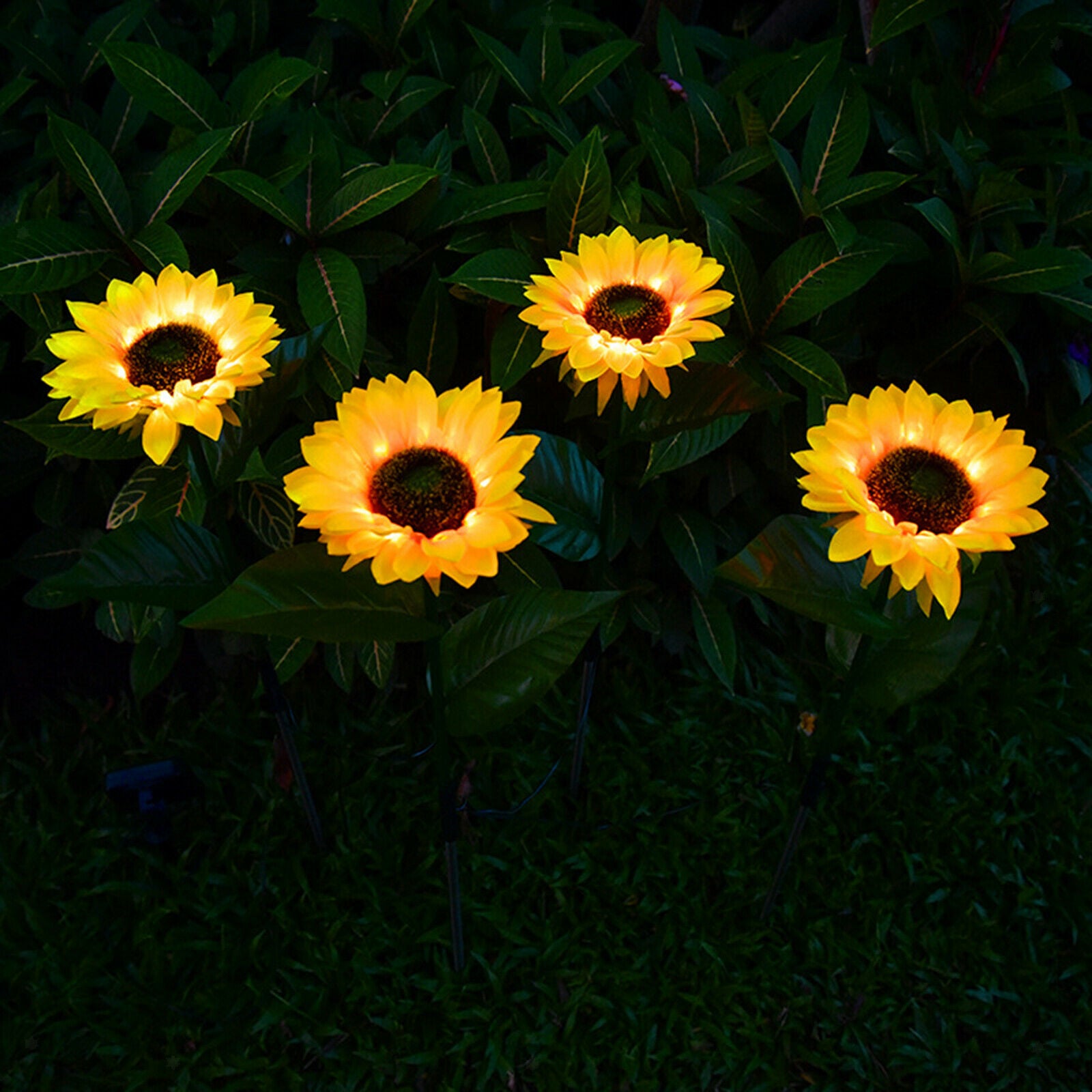 Waterproof Solar Flower-shaped Light Stake Lamp Night Scene Patio for Garden