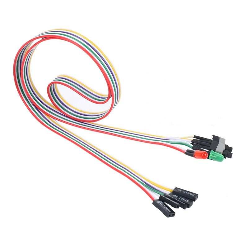 PC Case Red Green LED Lamp AT Supply Reset D Switch Lead 20" Q1J1J1