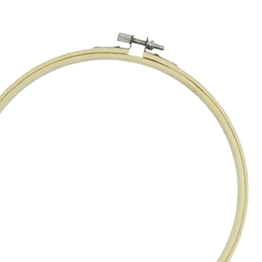 2Pcs Bamboo Embroidery Hoop Wooden Cross Stitch Frame Round DIY Needlework