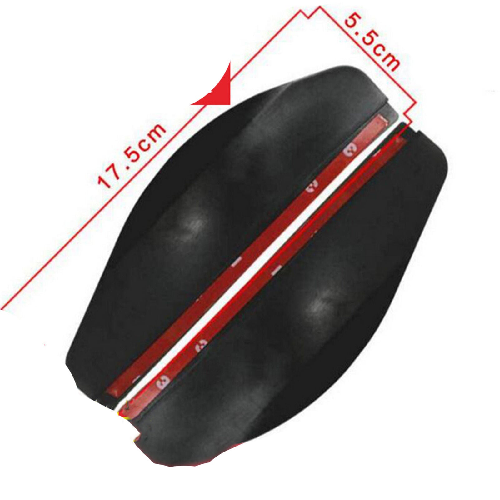 2 Pcs Side Rear Mirror Visor Car Accessories Rain Snow Guard Black Eyebrow