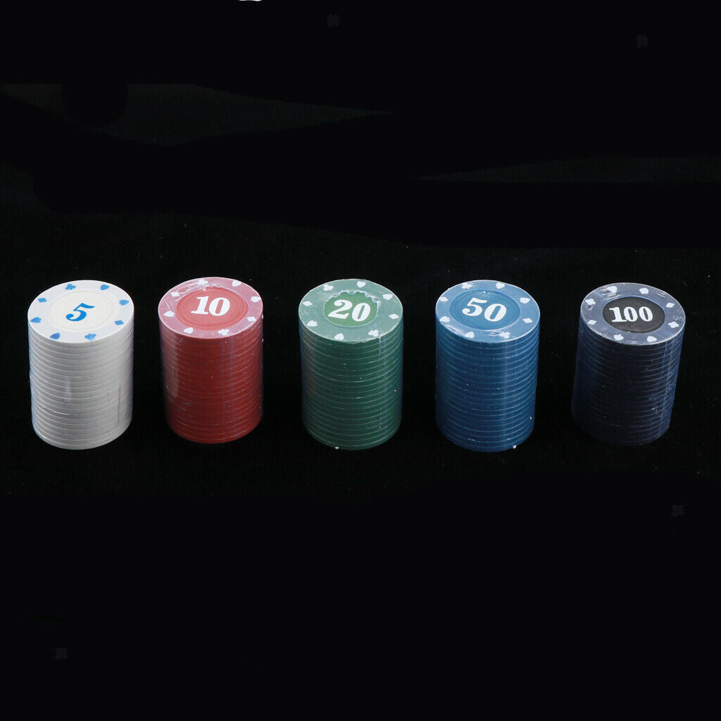 200x Casino Poker Chips Poker Tokens Casino Fun Home Gift Games 3.9cm Type