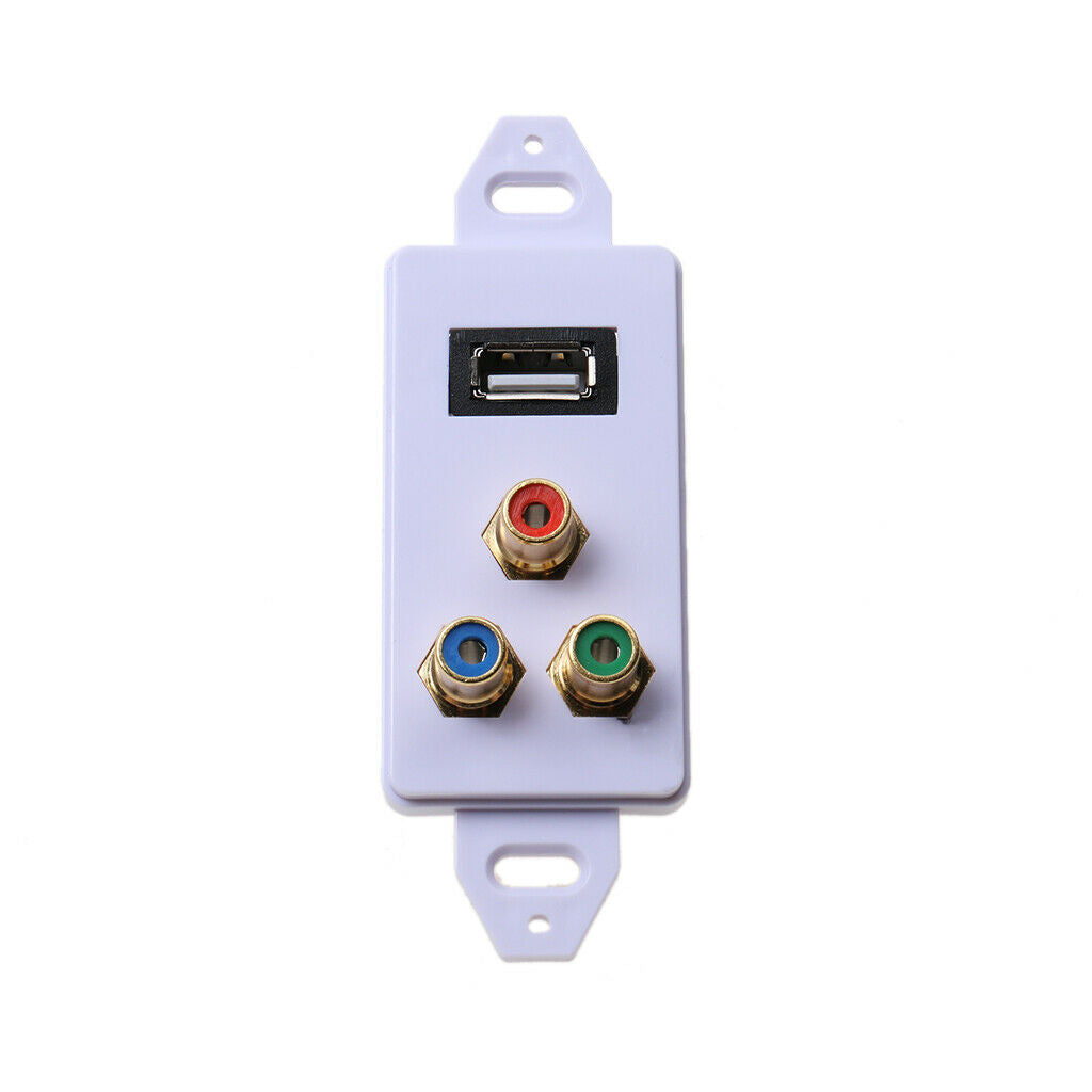 USB2.0 3RCA Wall Panel Connection Front Plate