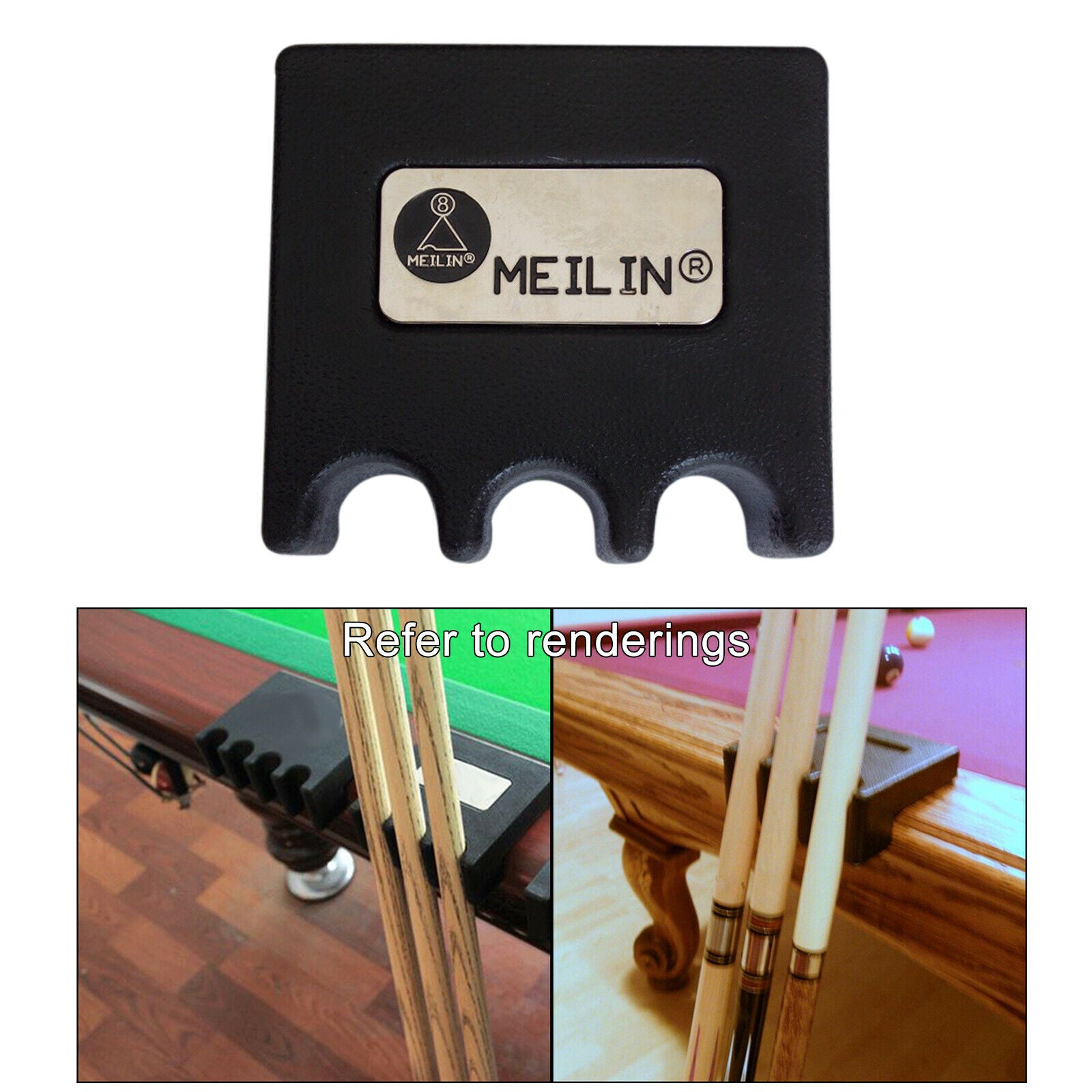 2X Portable Billiard Snooker Stick Rack Pool Cue Holder Stand for 3-Cues Rest