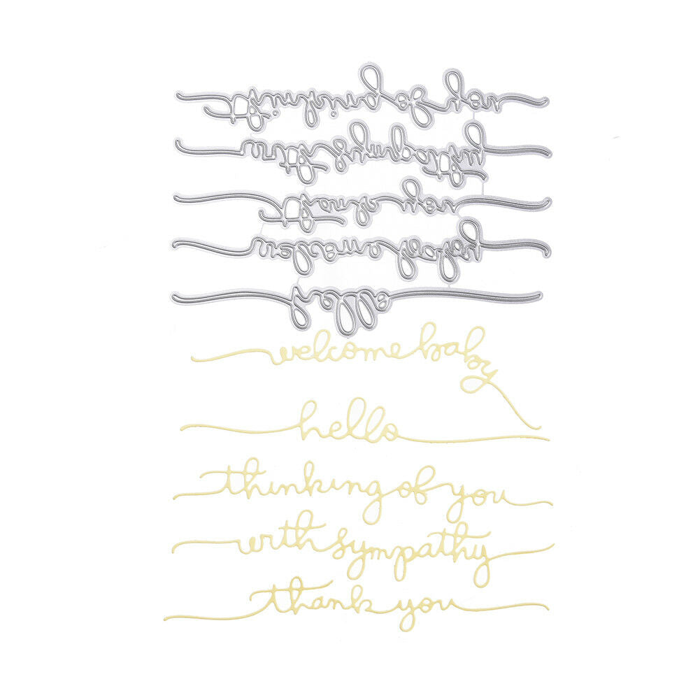 Creative Word Cutting Dies Stencil DIY Scrapbooking Album Paper Card