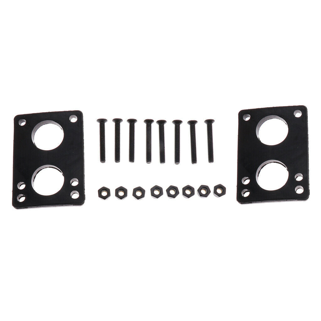 10X  Skateboard Shock Riser Pads Longboard Hardware Screw Set  6mm Pad+35mm Nail