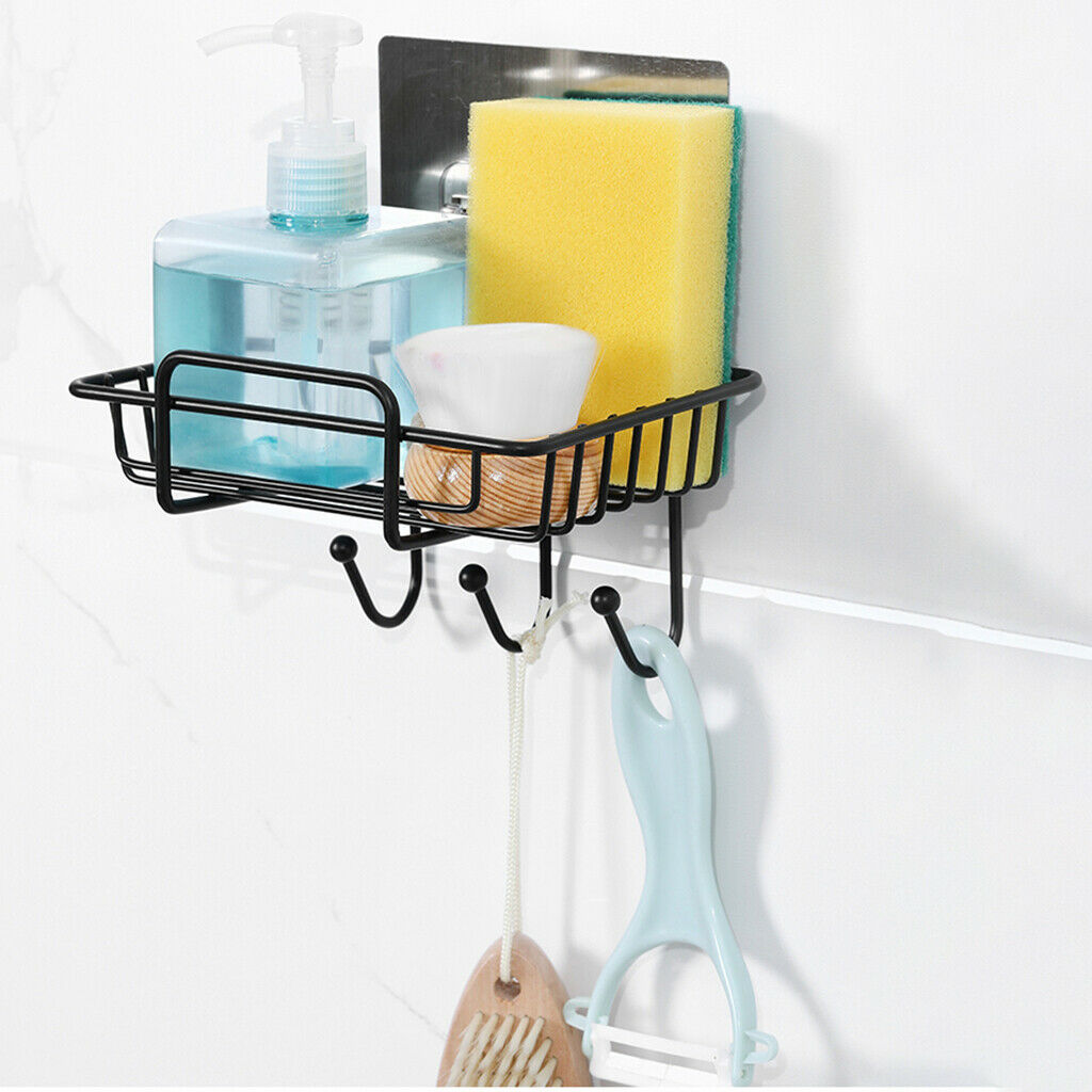 Multifunction Non-Trace Punch-Free Soap Holder Tray Organizer Wall Mounted