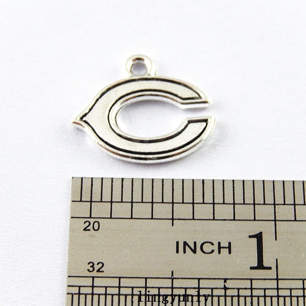 40pcs Enamel Alloy "C" Shape Charms Pendant Crafts Jewelry Findings 51407