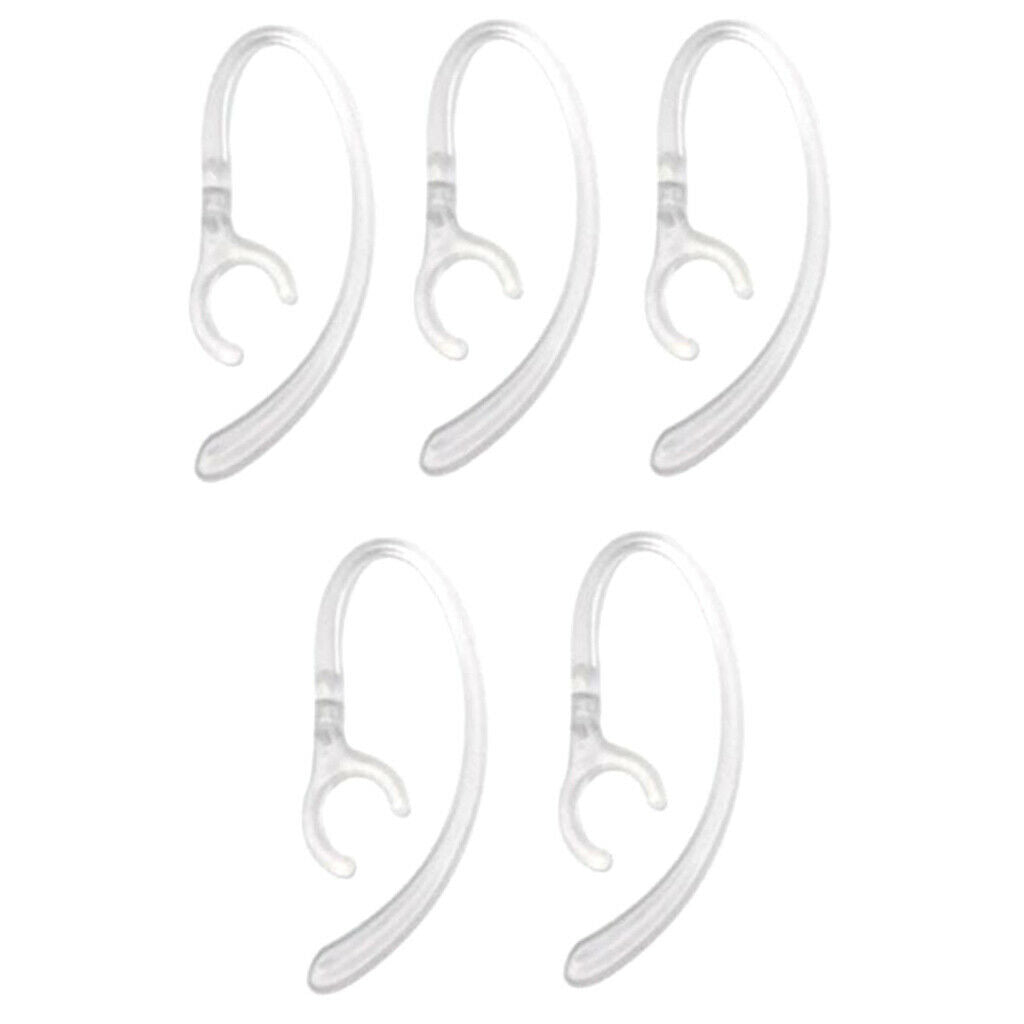 5 Pack Clear Replacement Bluetooth Headset Earhooks