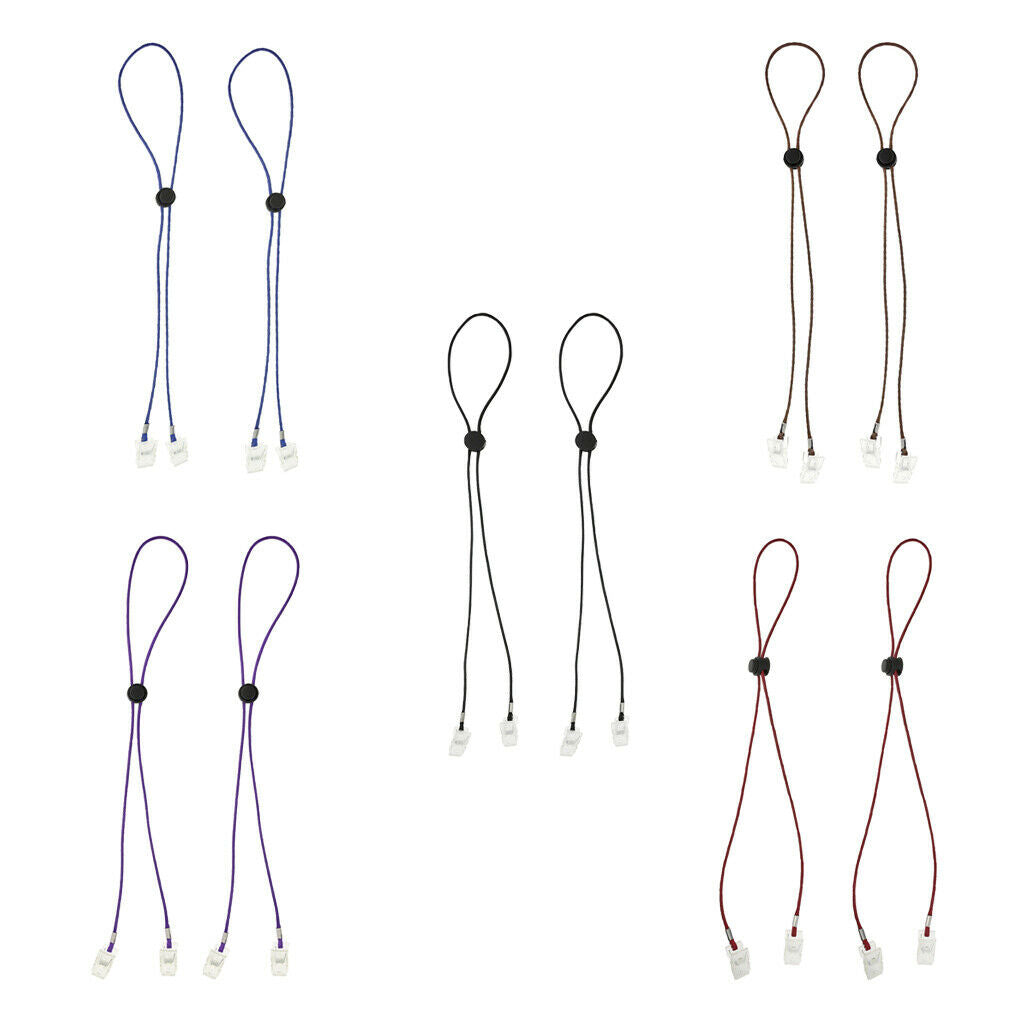 6 Pieces Flexible Bib Napkin Chains Holder Meal Paper Towel Clip Landyard