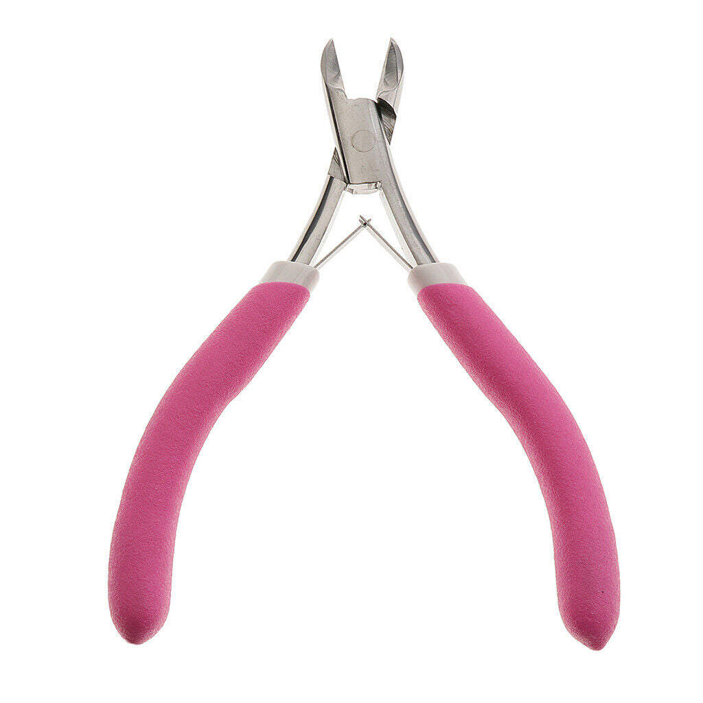 Steel Nail Pliers Toe Nail Clipper Manicure Pedicure Cutter Clamp Tool Pink