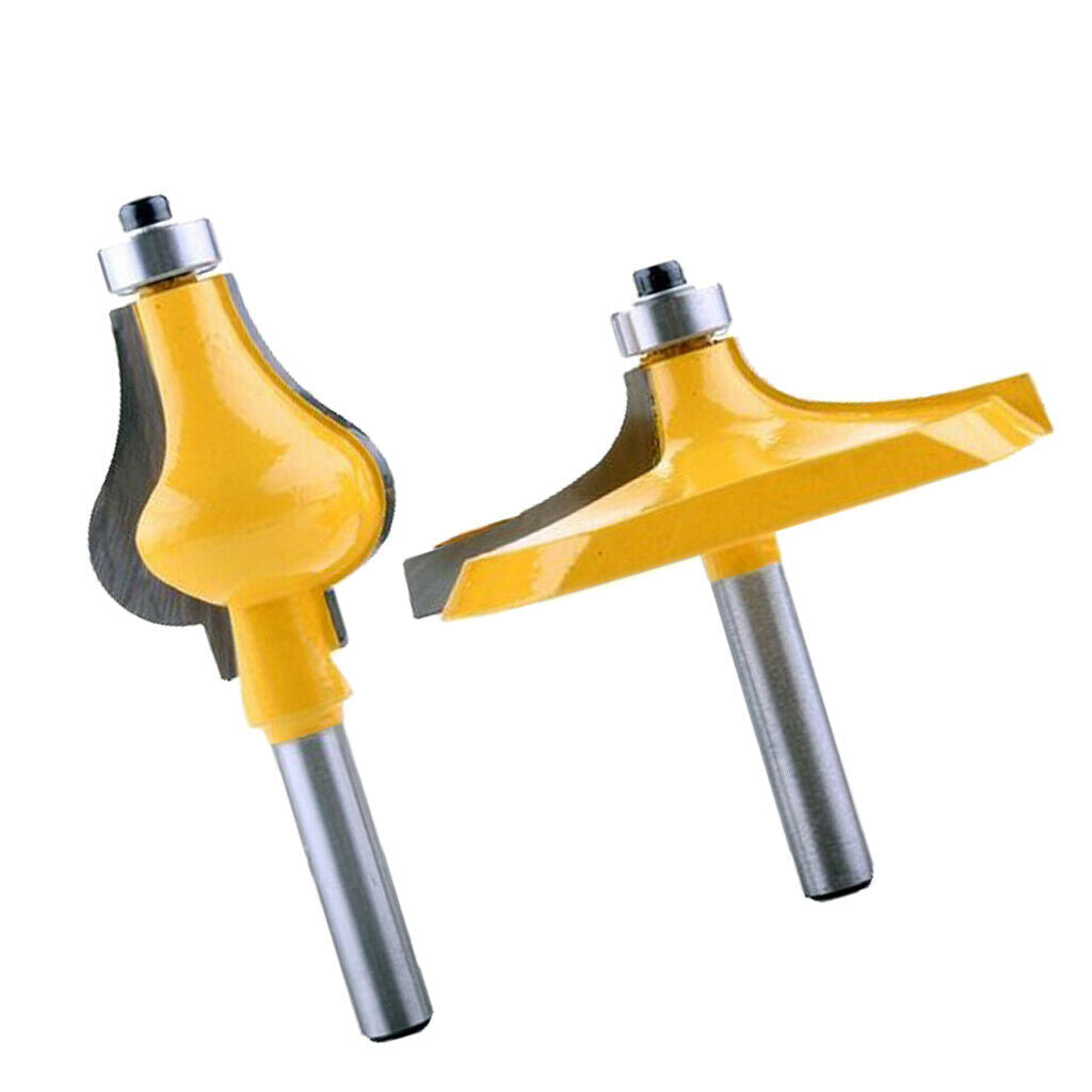 2 x 8mm Shank Carbide Handrail Router Bit Power Tools for Floor/Table/Doors