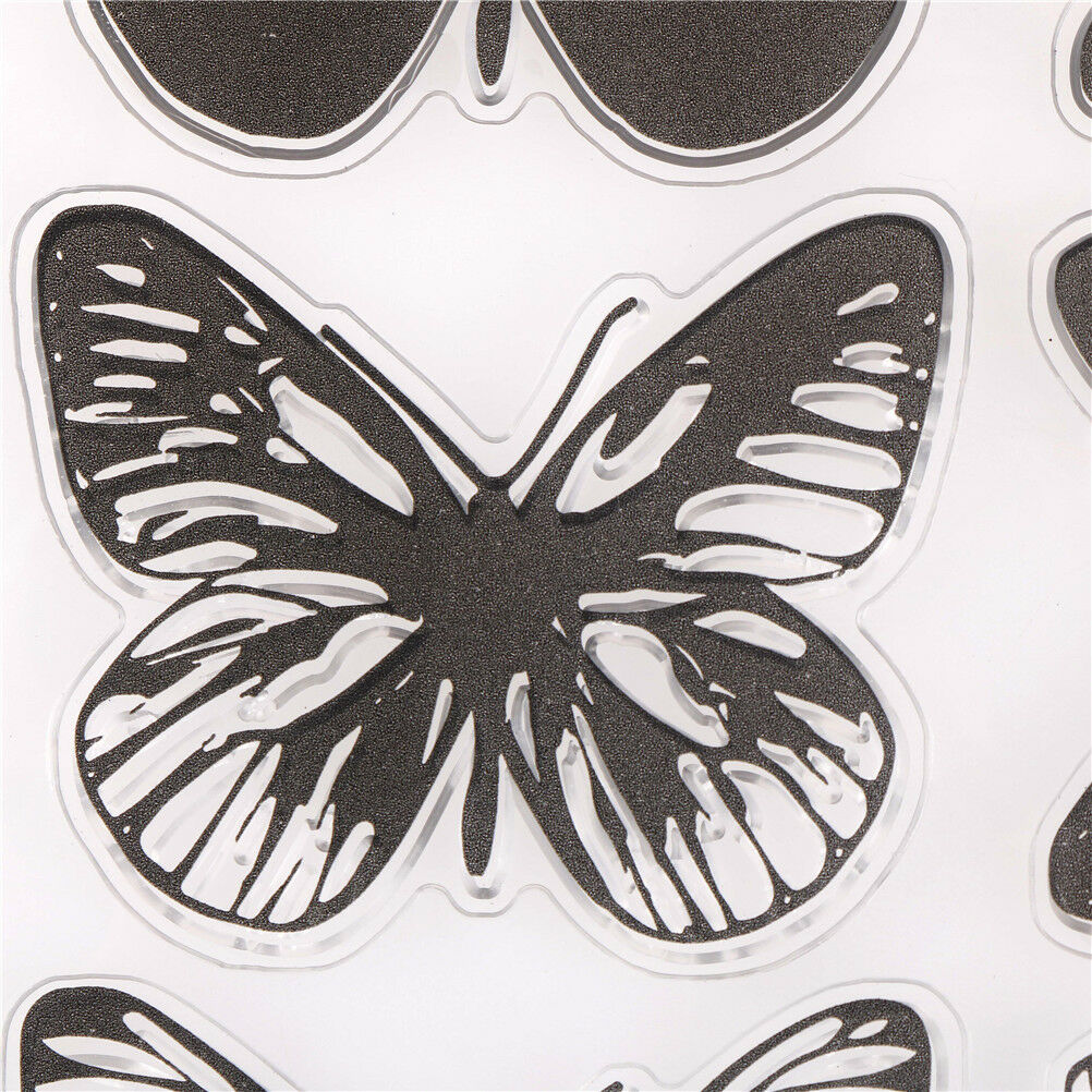 Butterflies Transparent Clear Silicone Stamp for DIY scrapbooking album De.l8