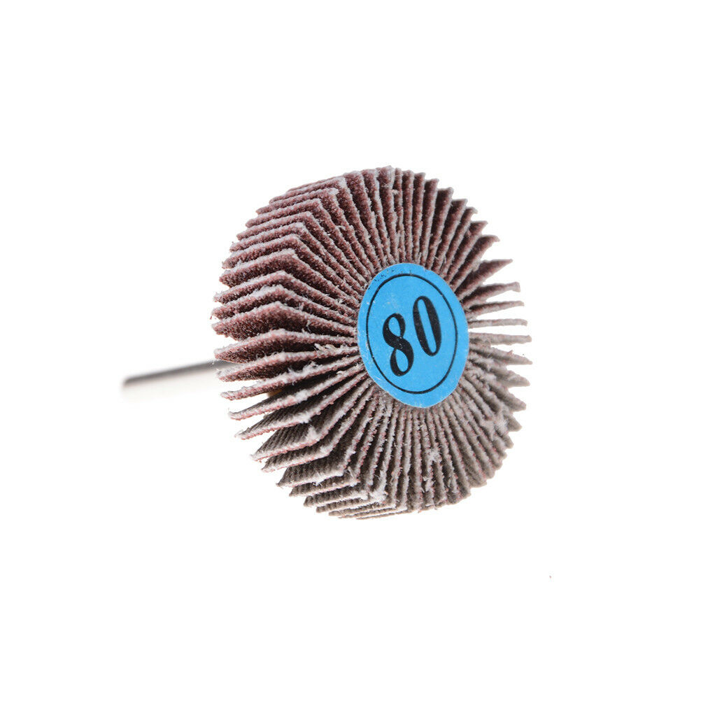 5Pcs 32mm 80 Grit Grinding Sanding Sandpaper Polisher Flap Wheel Rotary T.l8