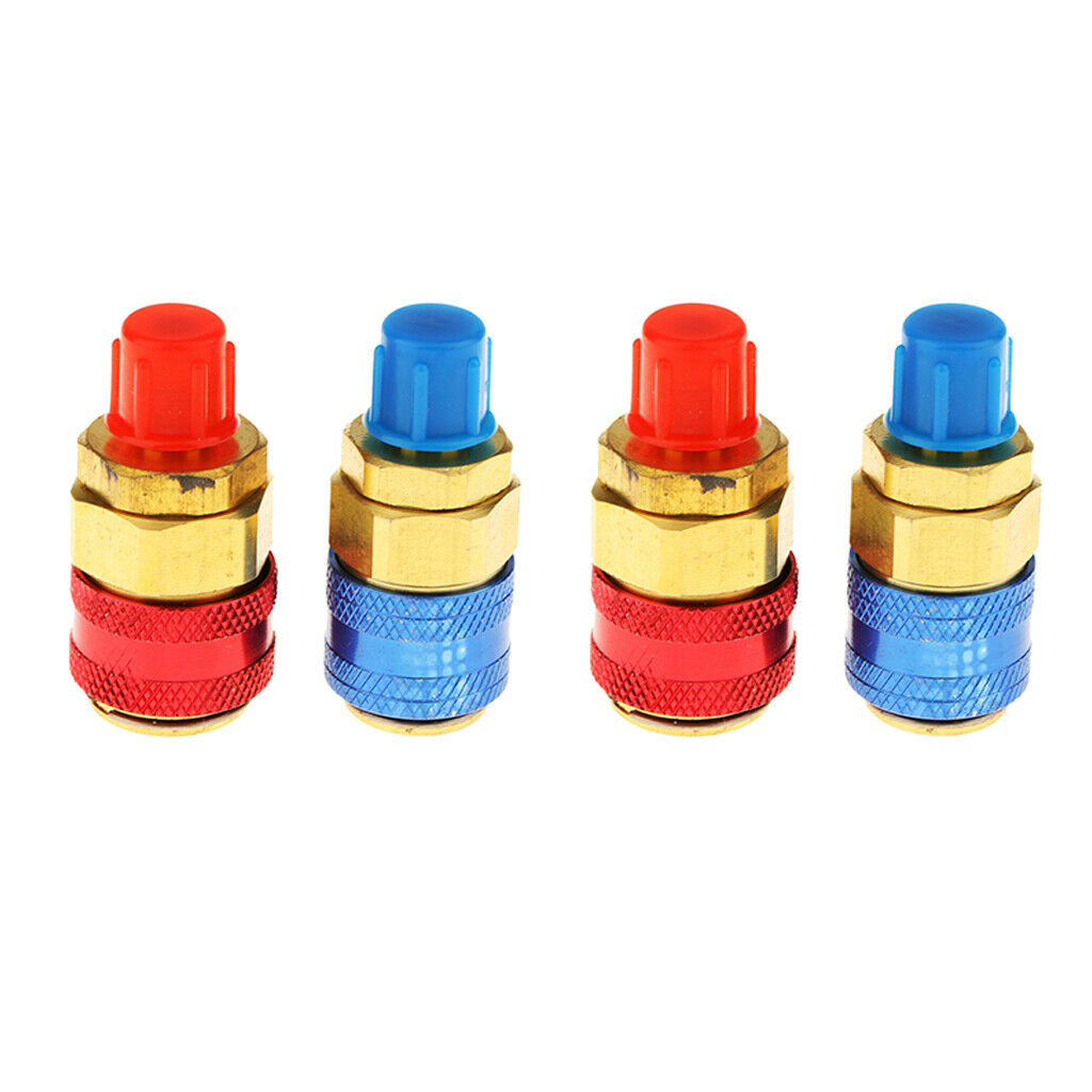 2 Pairs Automotive Air Conditioning R134a   Quick Connector Coupler