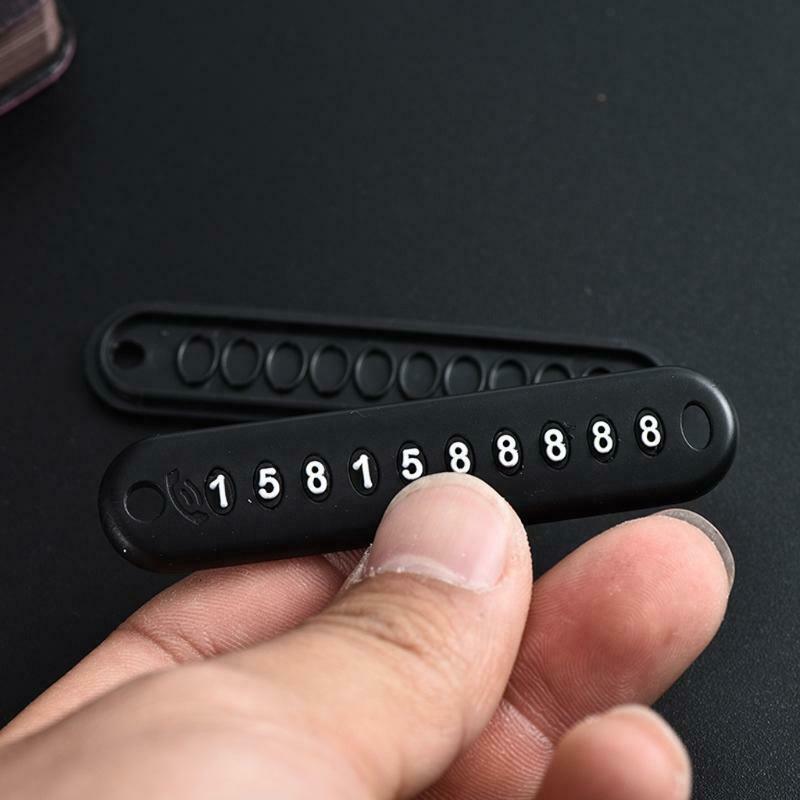 Personalized Custom Anti-lost Phone Number Plate Pendant Car Keychain Jewelry