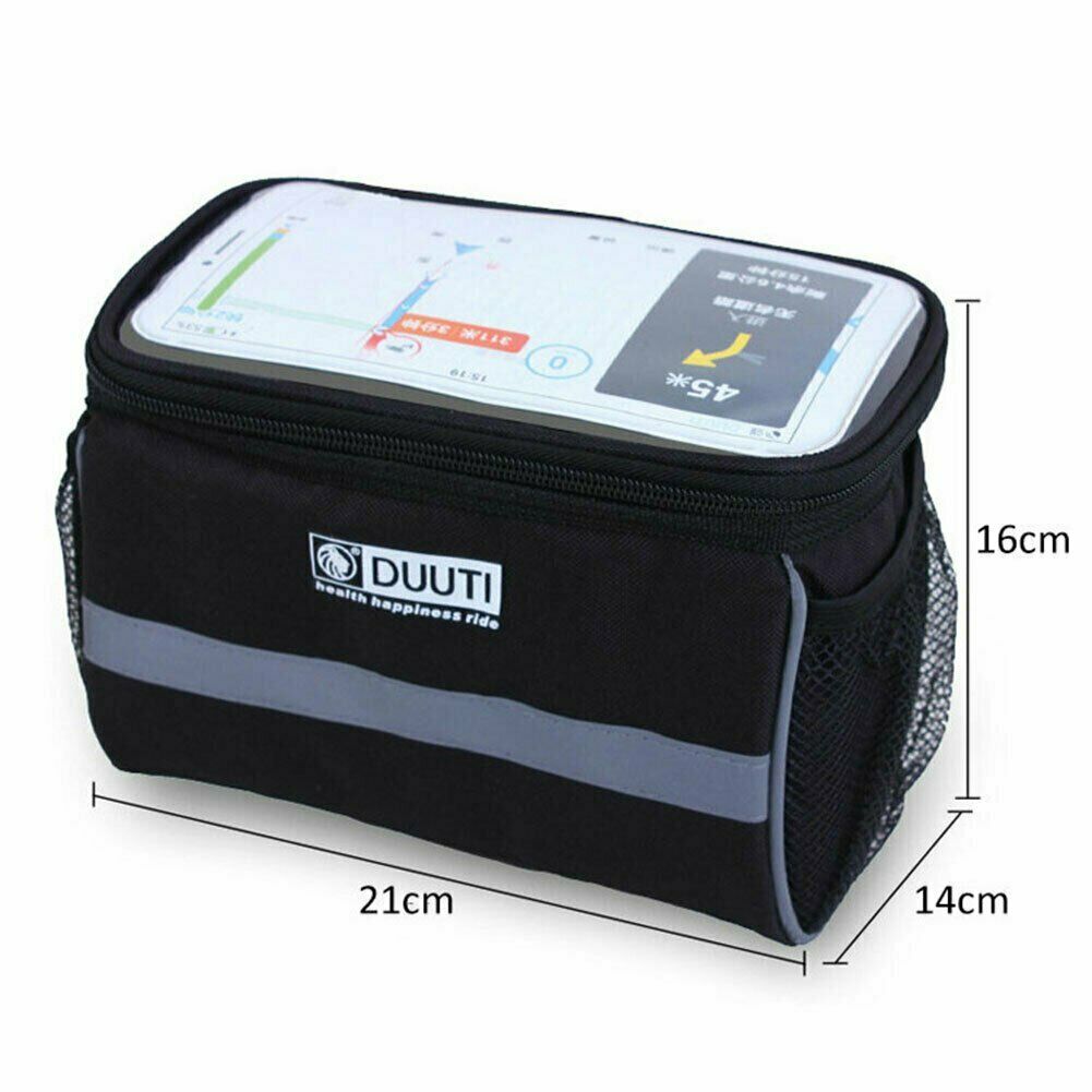 Bicycle Handlebar Bag Cycling Bike Front Tube Pannier Basket Storage Pouch Box
