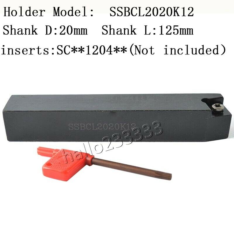 SSBCL2020K12(20mm×125mm) Lathe External Turning Tool Holder for SCMT1204 INSERT