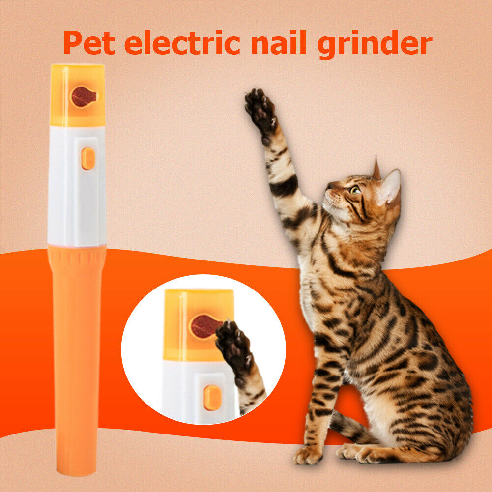 Electric Pet Nail Scissors Grinder Dog Cat Claw Grooming Trimmer Cutters @