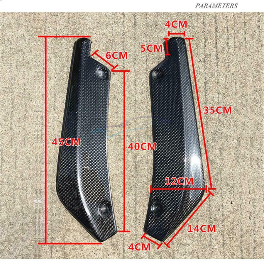 2 Pieces ABS Stylish Car Bumper Rear Lip Wrap Angle Splitters For Most Vehicles