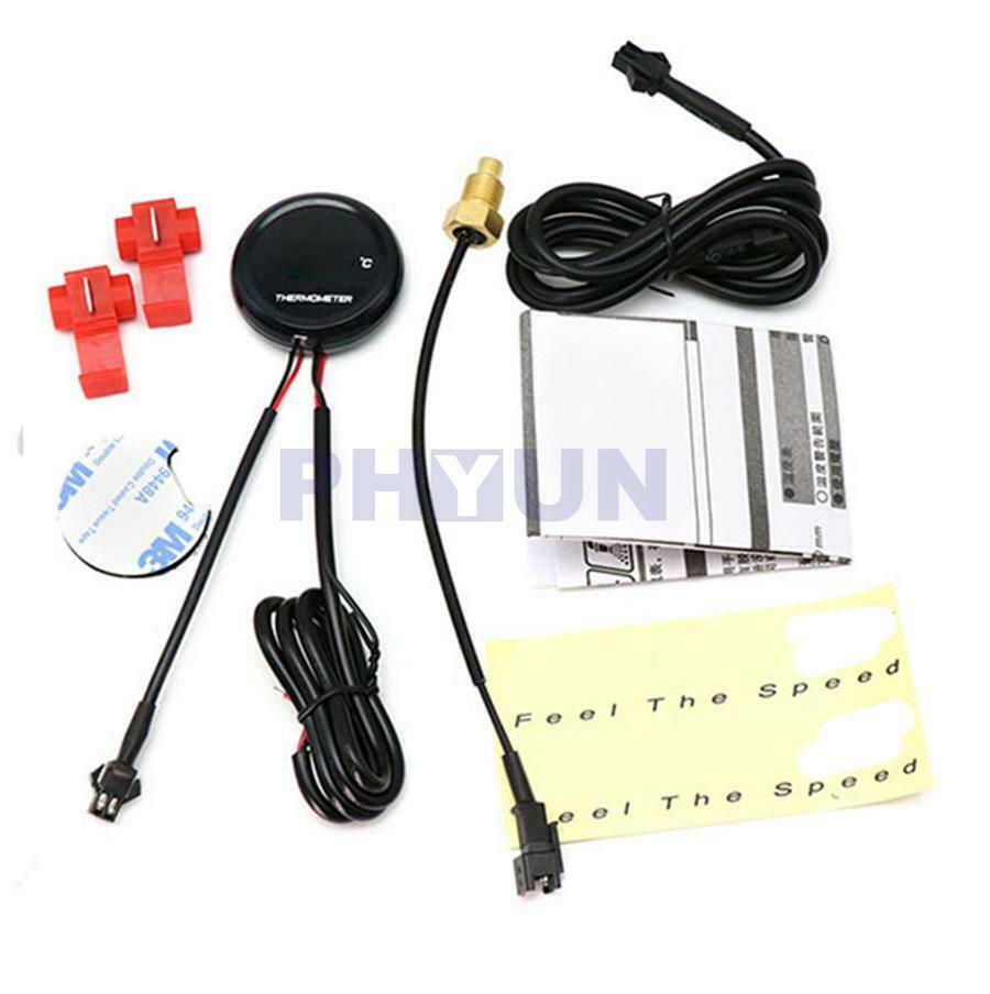 Blue LED Digital Water Temperature Gauge 0-120 Celsius For Motorcycle 12V