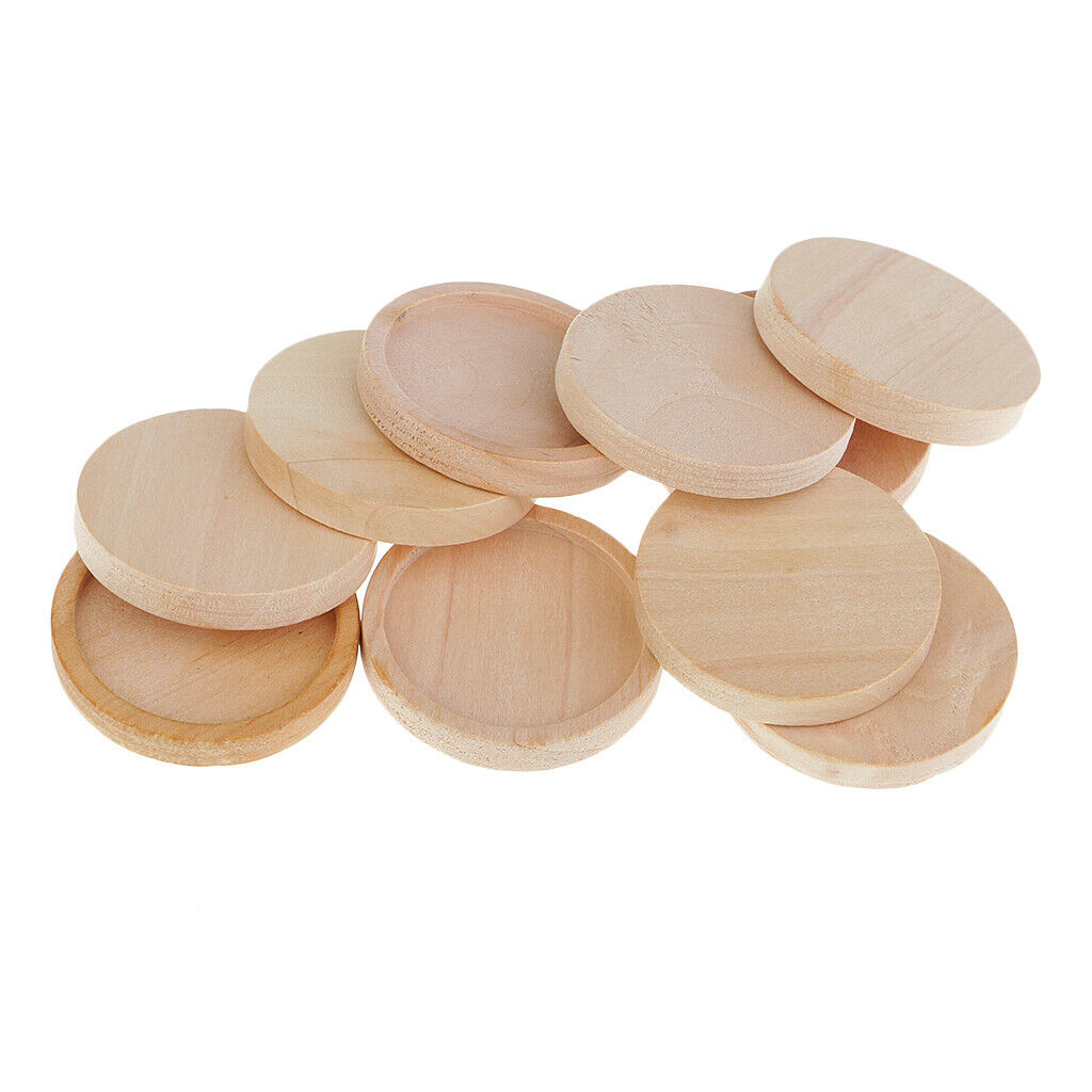 10pcs Stone Base Support Blank Round Setting Base Charm Cabochon Wood 25 mm