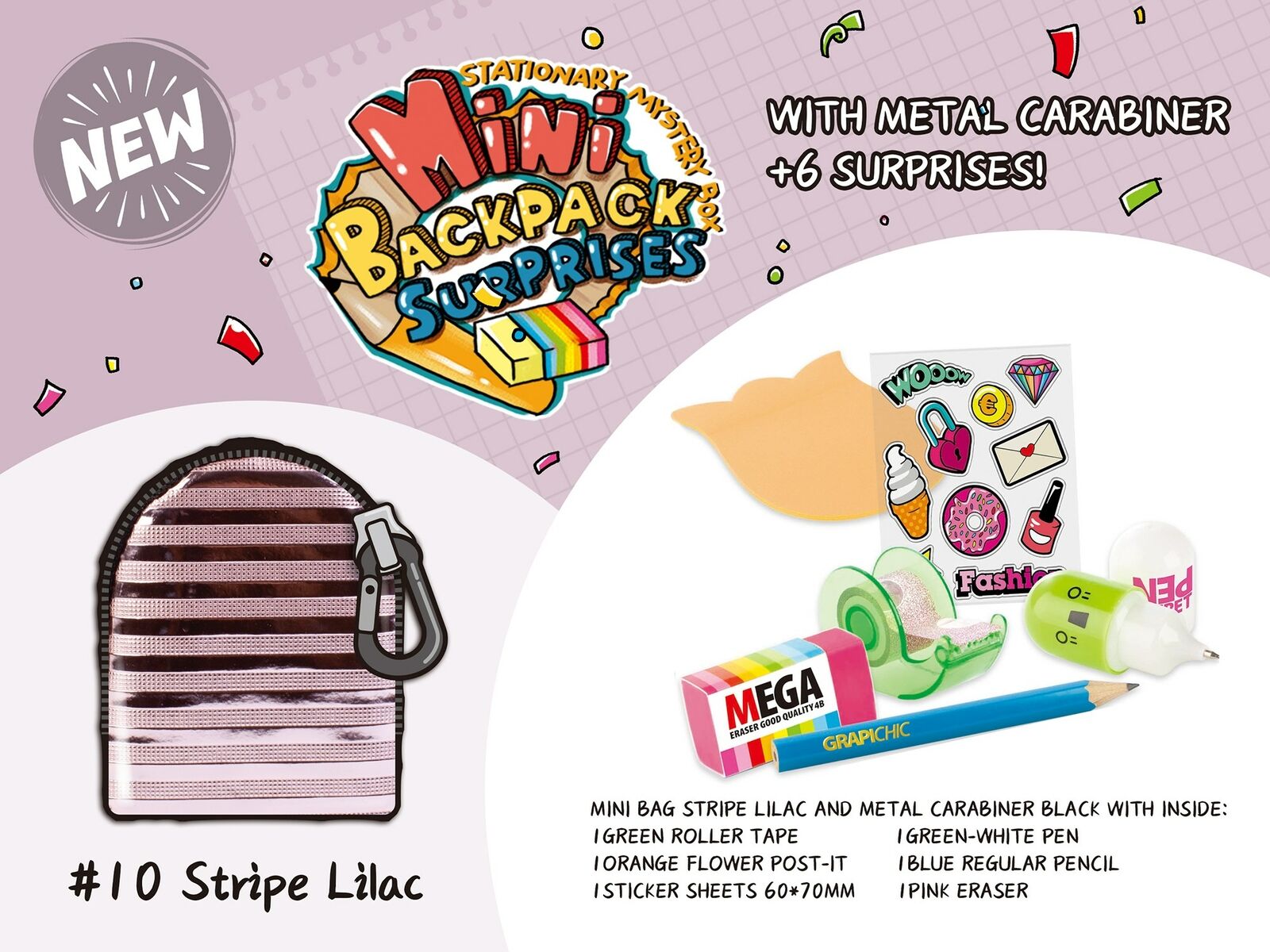 Real For Littles Mini Micro Backpack Collectable Stationery Surprises CA