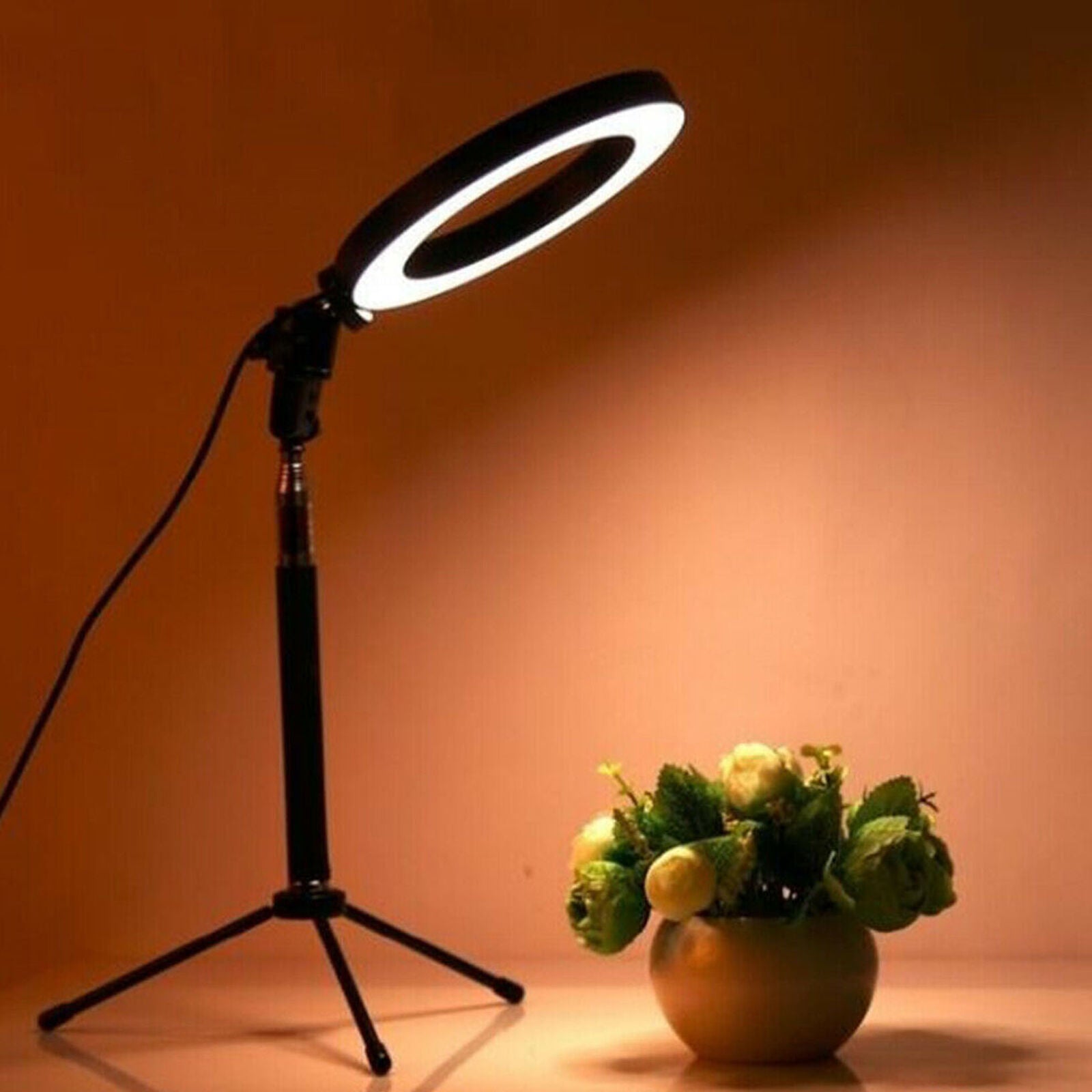 128 LED Ring Fill Light Studio Photo Video USB Dimmable Lamp Selfie Camera Phone